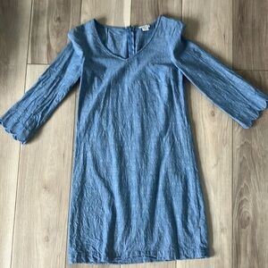 Elegant Denim Long Sleeve Dress